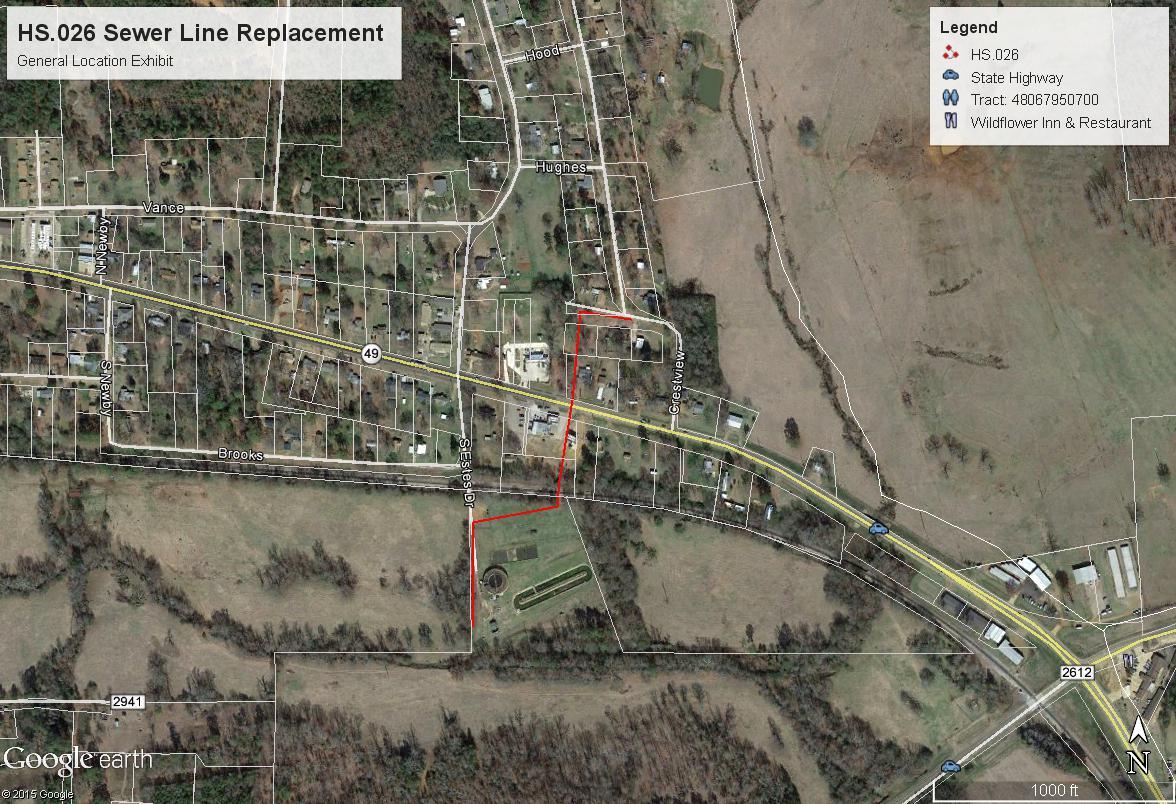 Hughes Springs WWTP Influent Sewer Line Replacement,